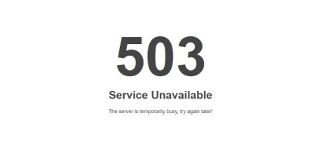 503 Service Unavailable