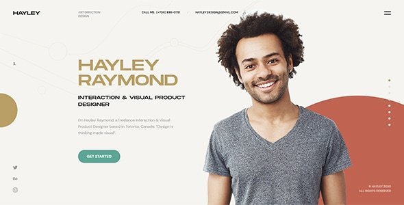 ميزات قالب Hayley